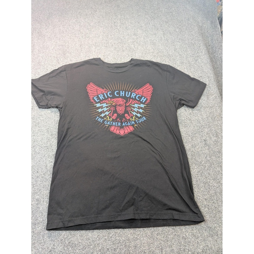 Eric Church Shirt Mens Large Black The Gather Again Tour Concert Tee Graphic